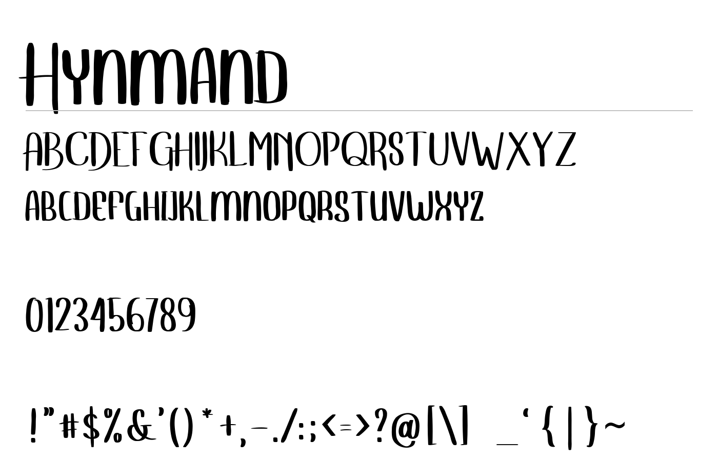 Hynmand Font preview
