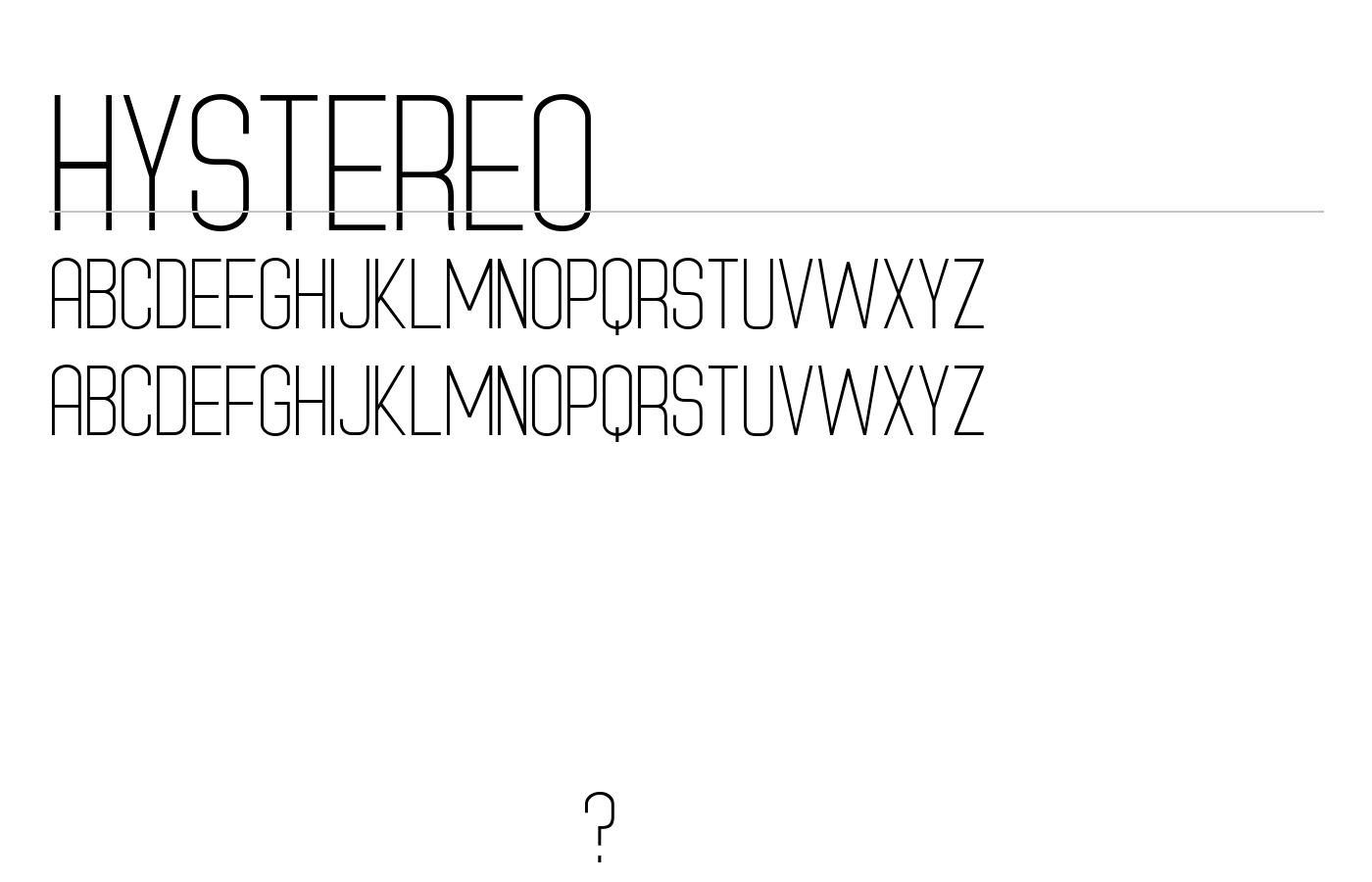 Hystereo Font preview