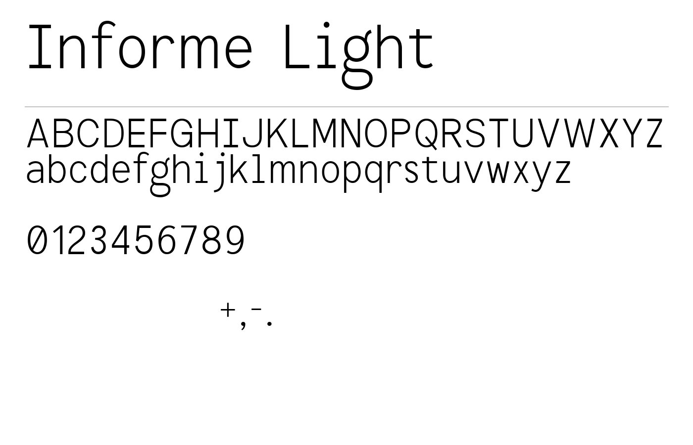 Informe Font preview