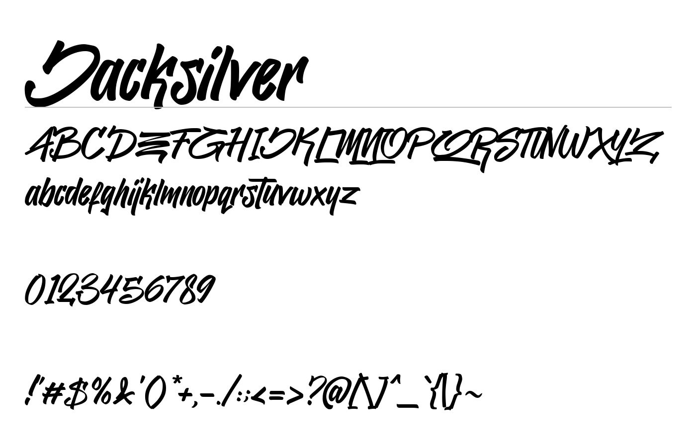 Jack Silver Font preview
