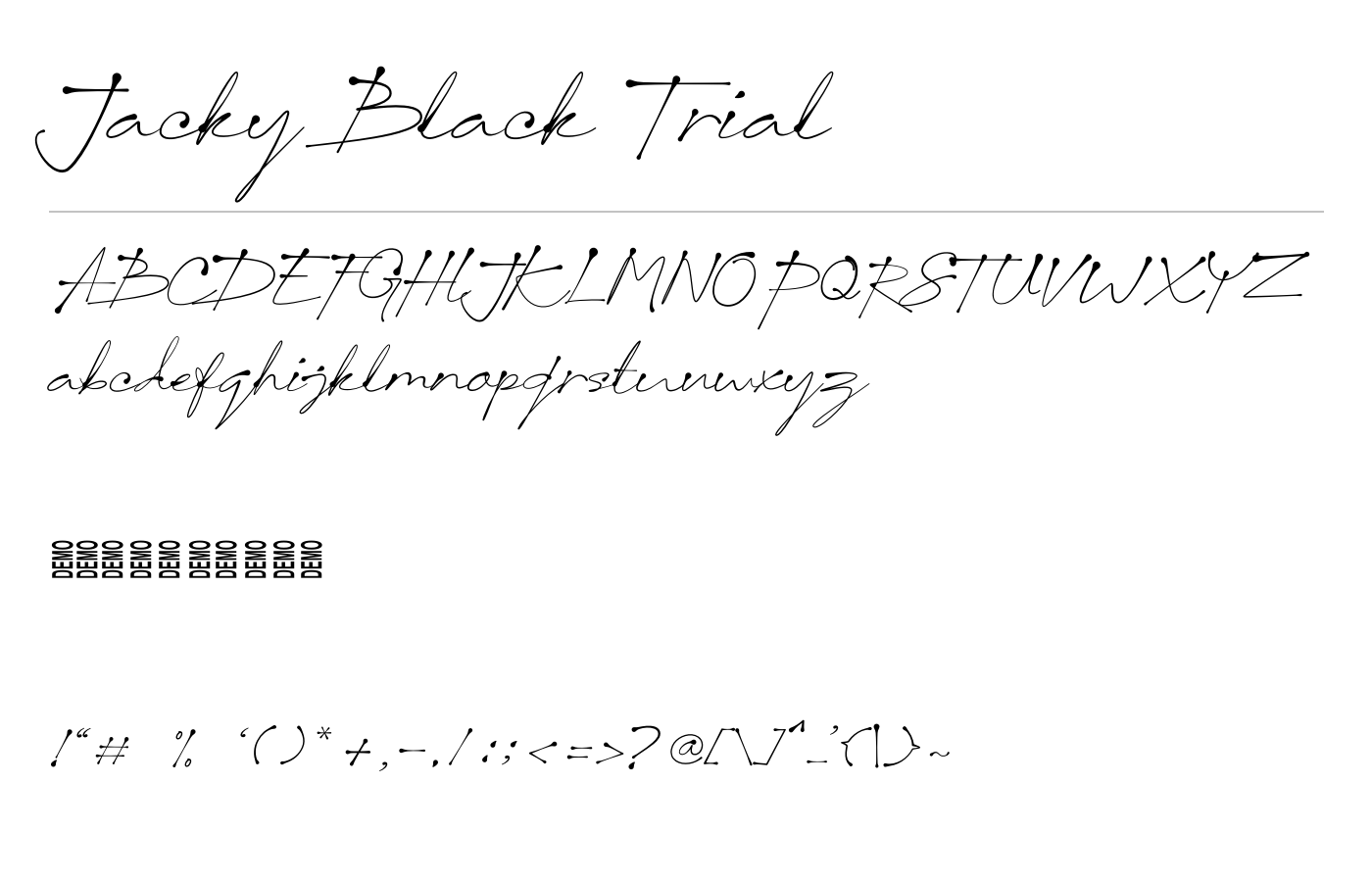 Jacky Black Font preview
