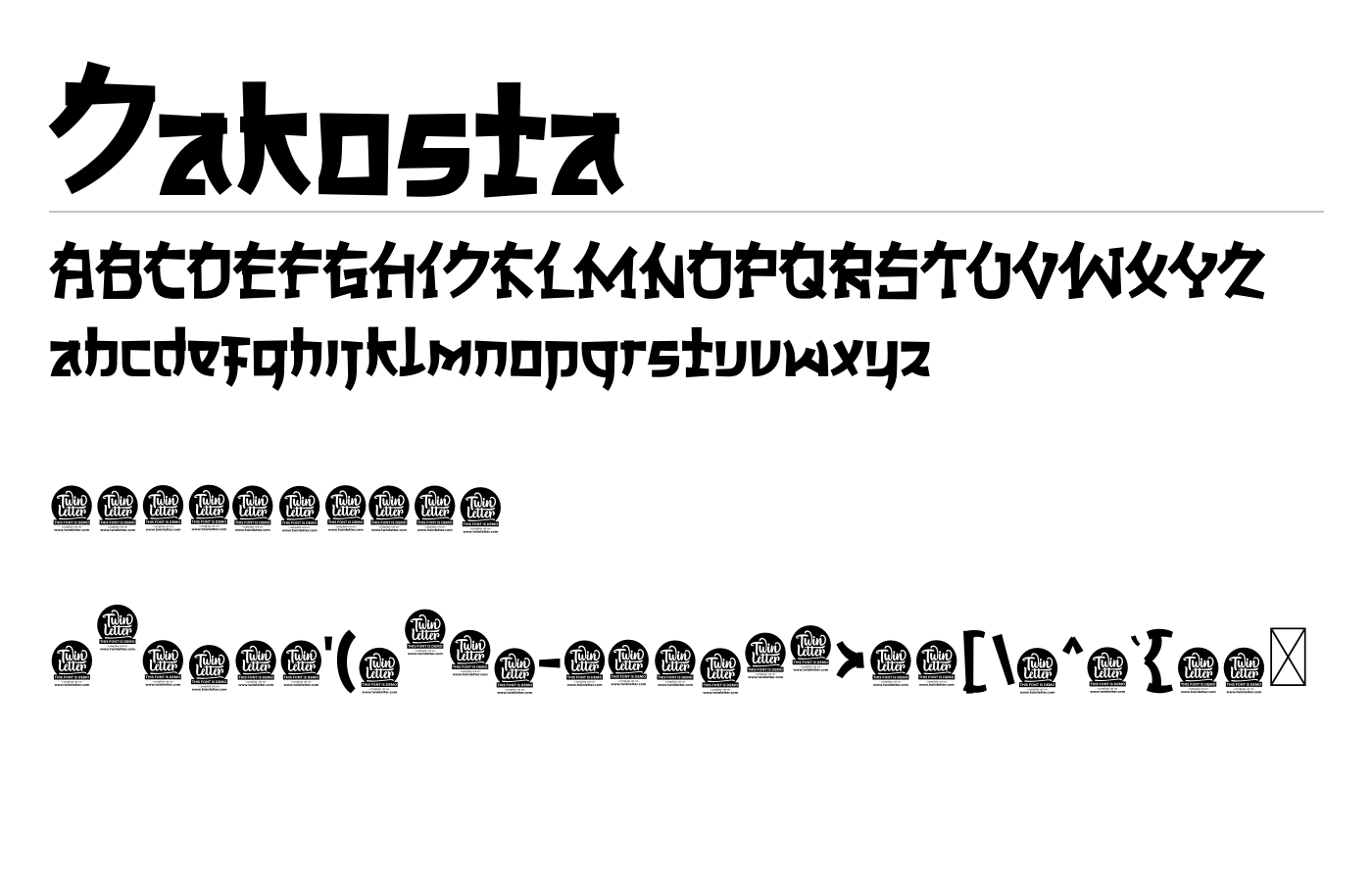 Jakosta Font preview