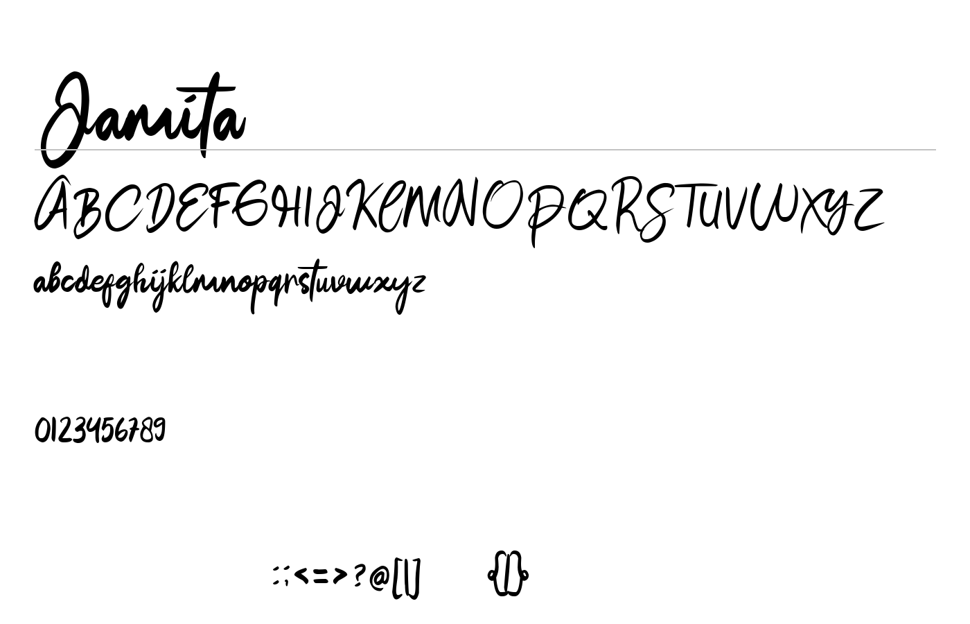 Jamita Font preview