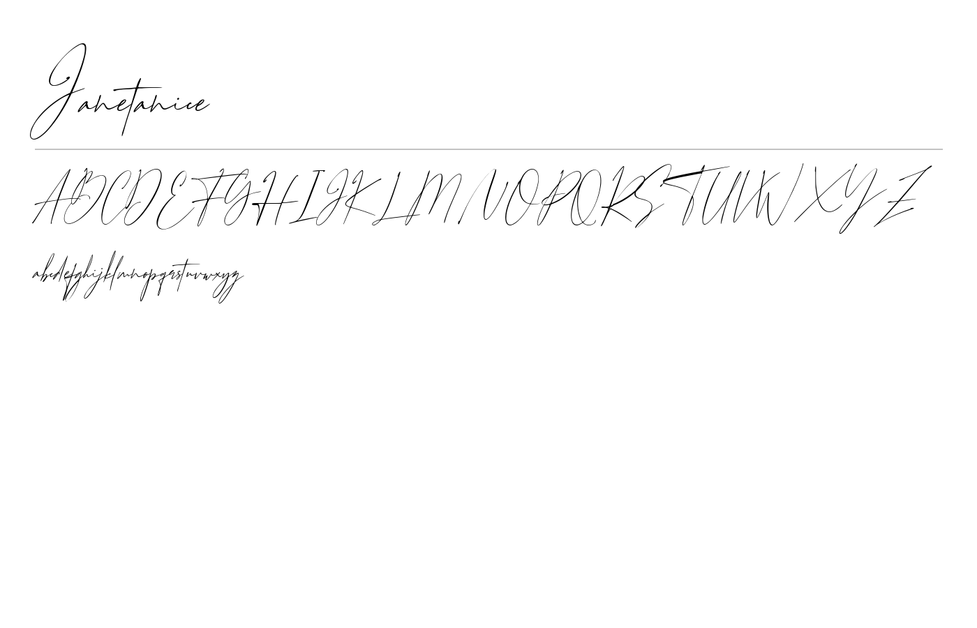 Janetanice Font preview