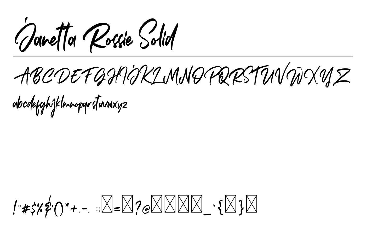 Janetta Rossie Font preview