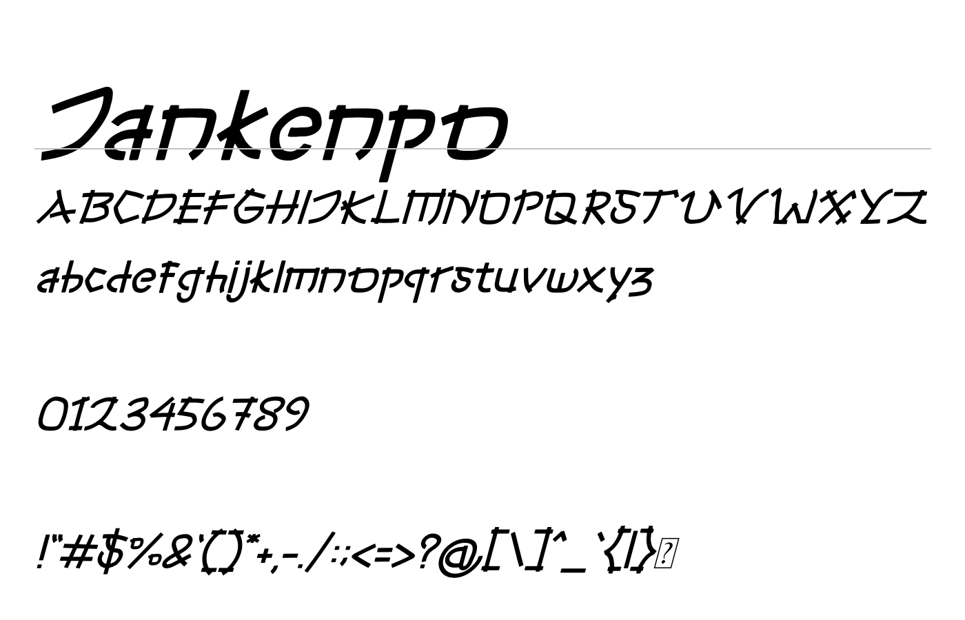 Jankenpo Font preview
