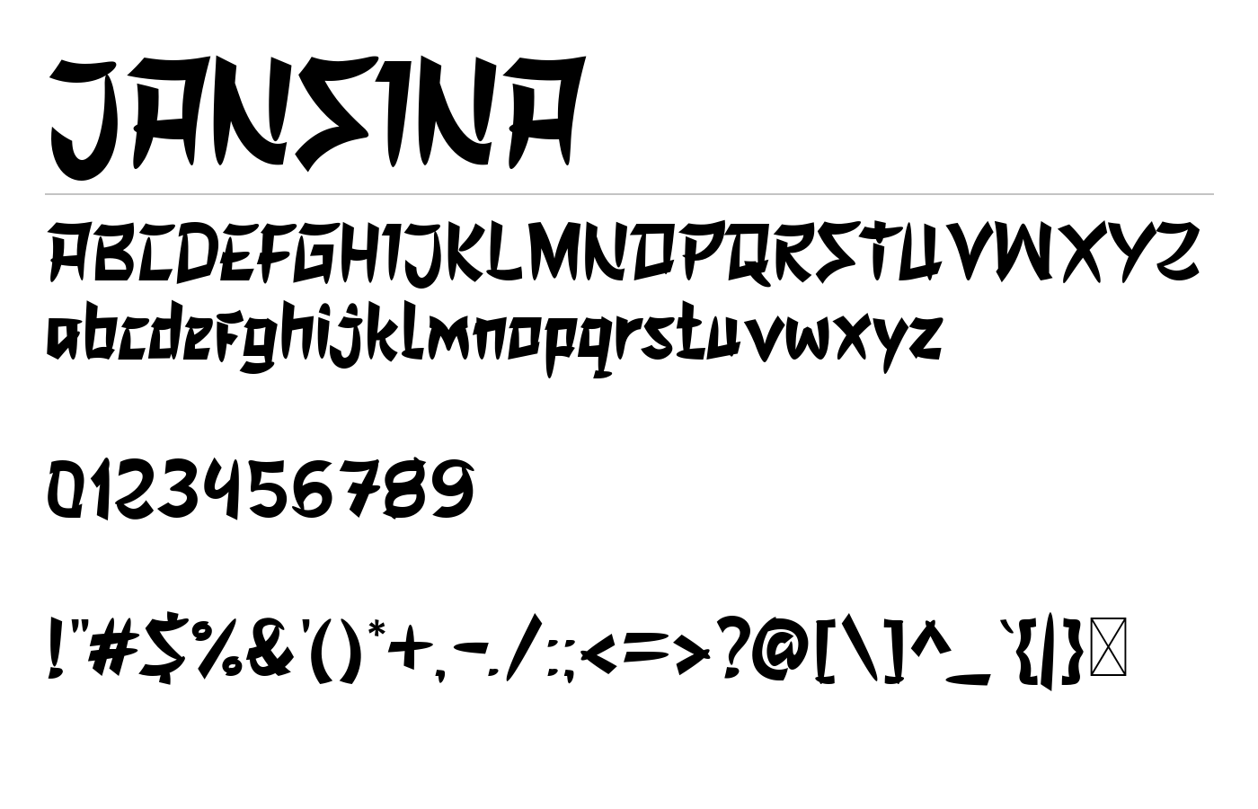 Jansina Font preview