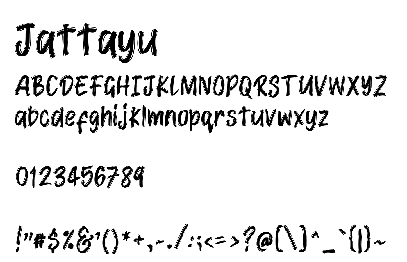 Jattayu Font preview