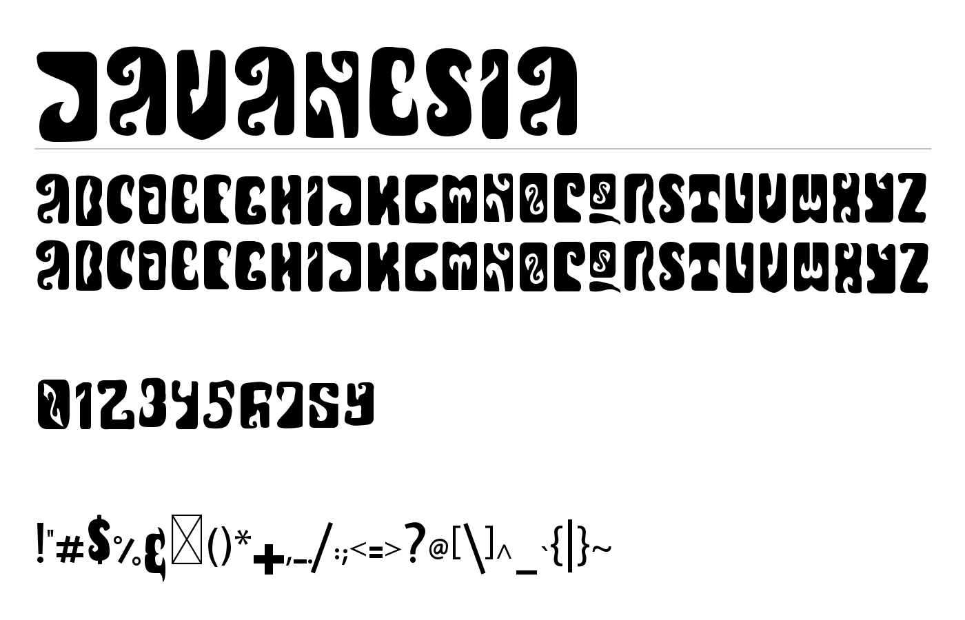 Javanesia Font preview