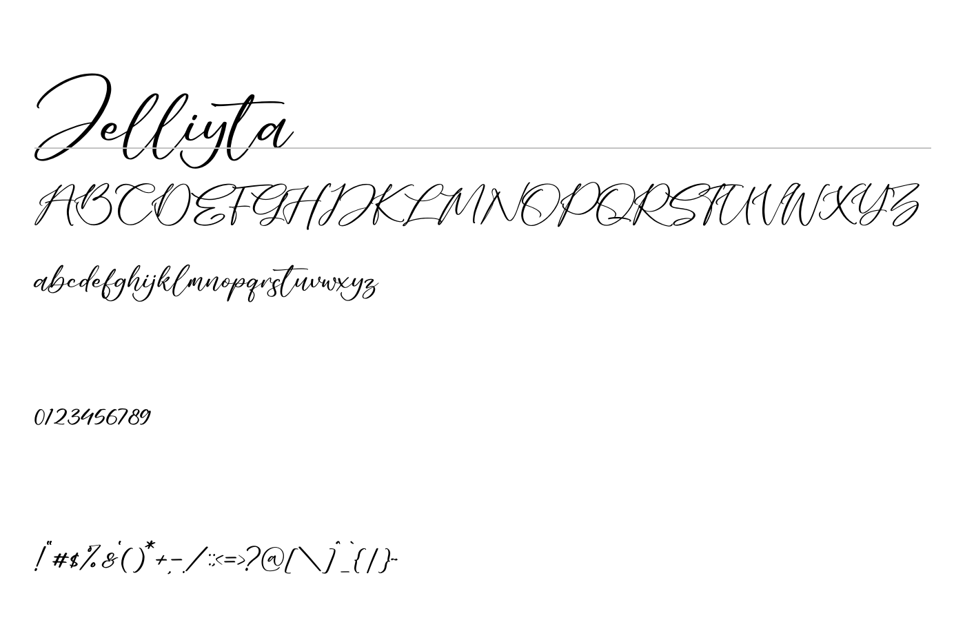 Jelliyta Font preview