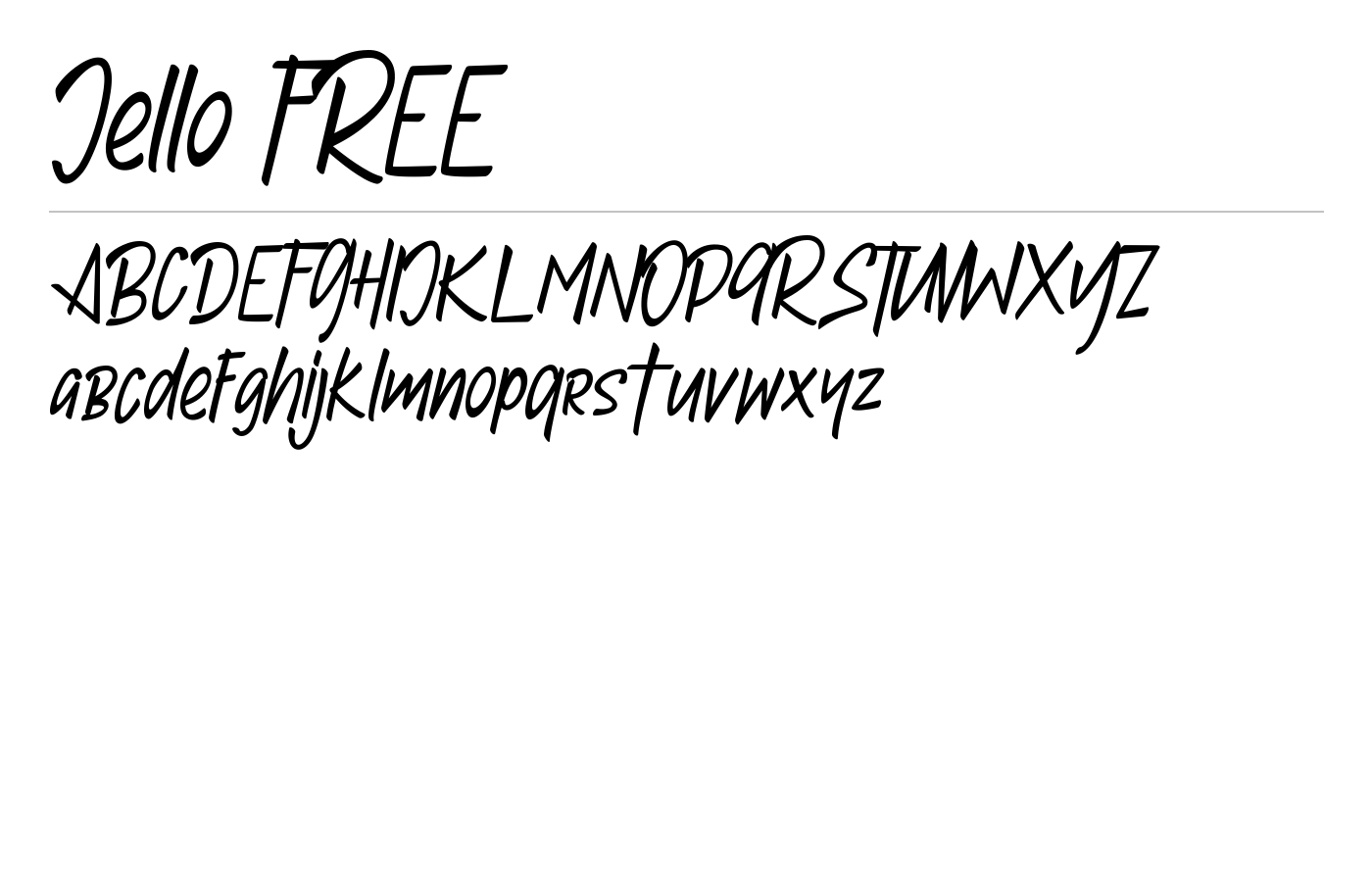 Jello Font preview