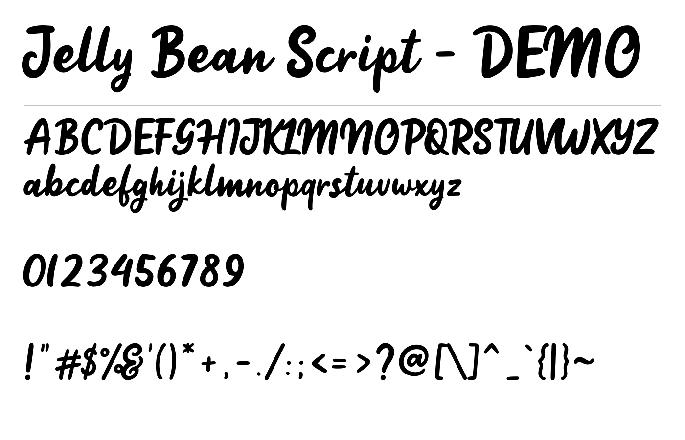 Jelly Bean Font preview
