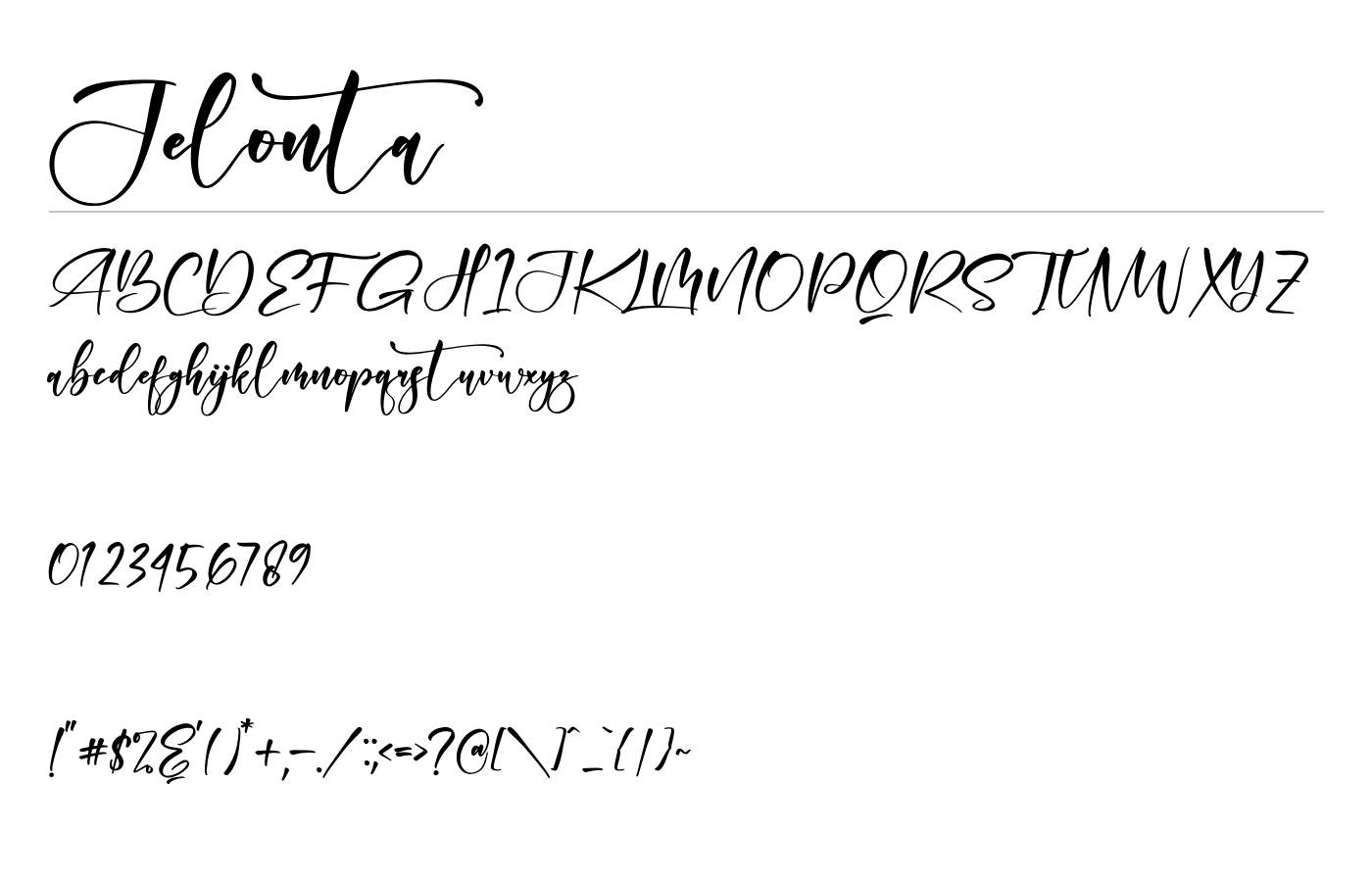 Jelonta Font preview