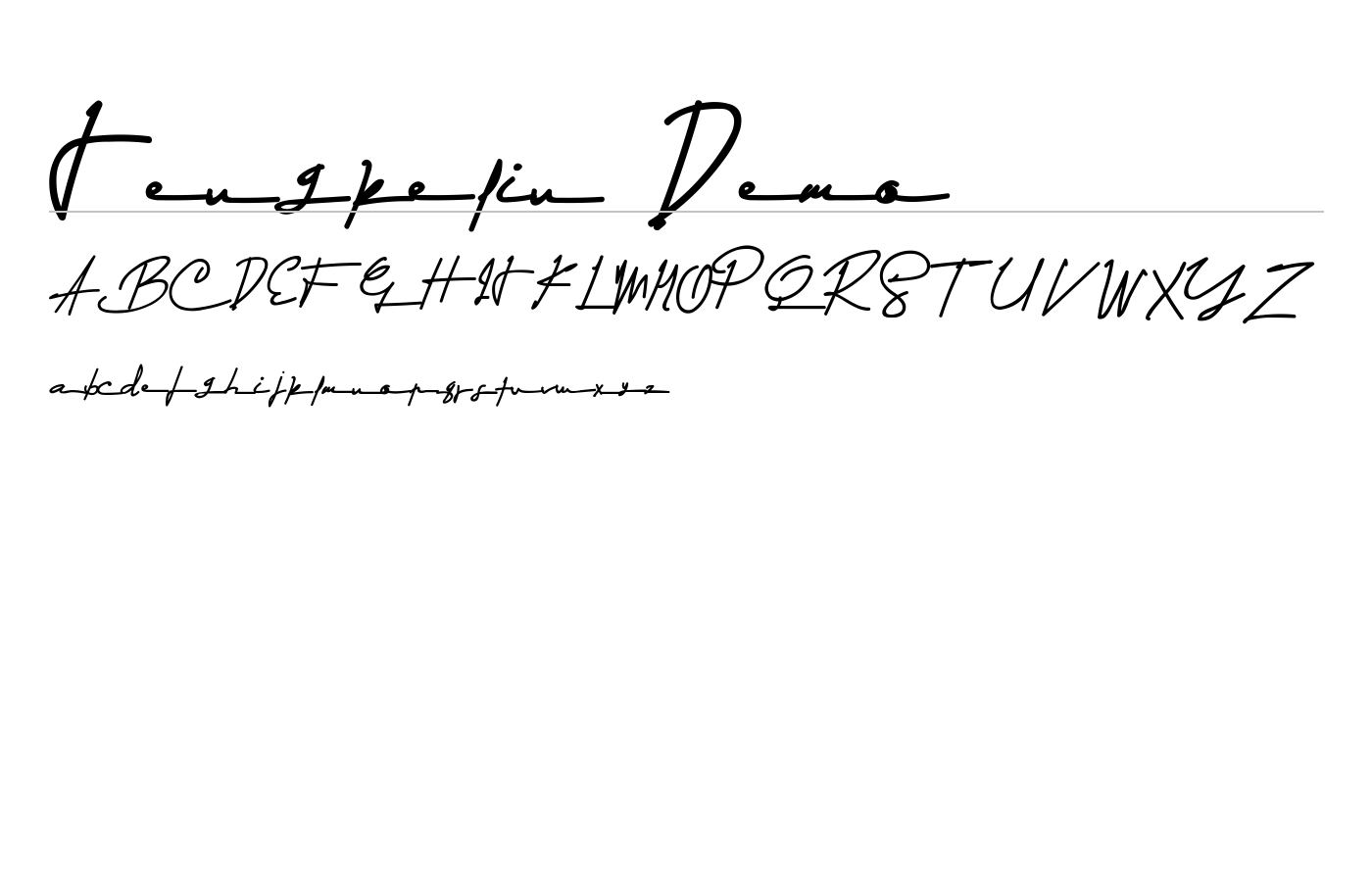 Jengkellin Signature Font preview