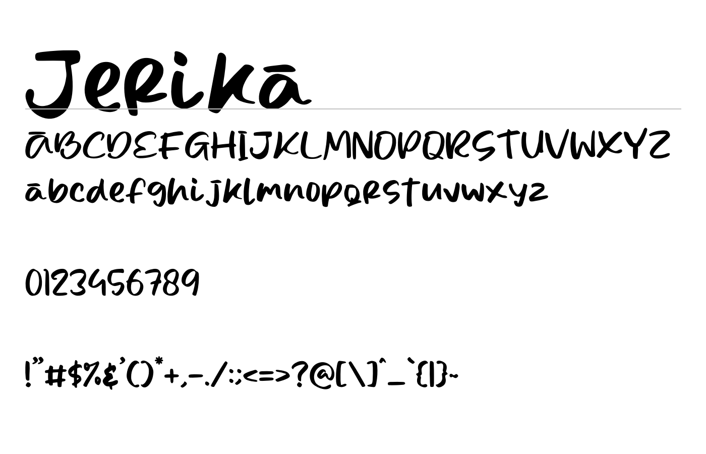Jerika Font preview