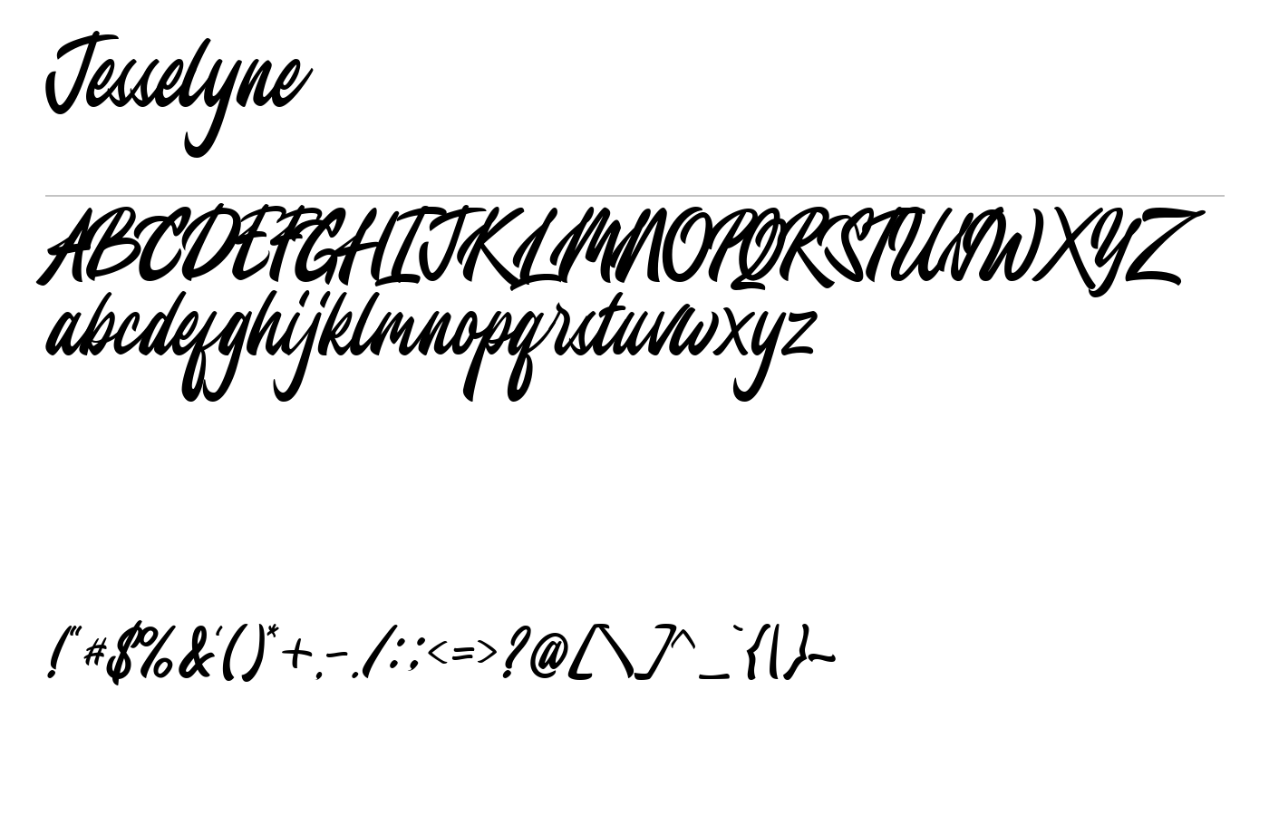 Jesselyne Script Font preview