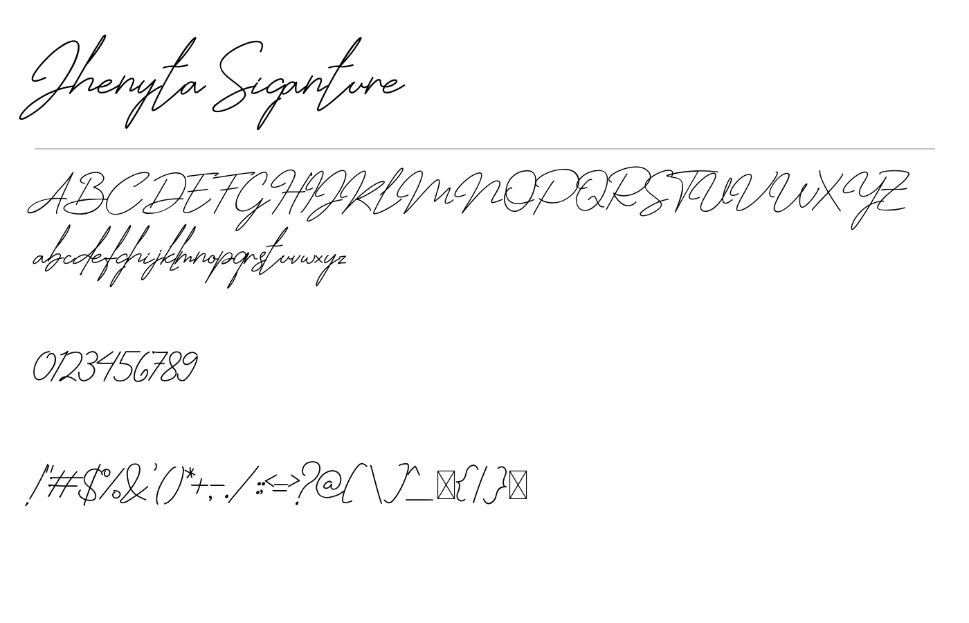 Jhenyta Signature Script preview