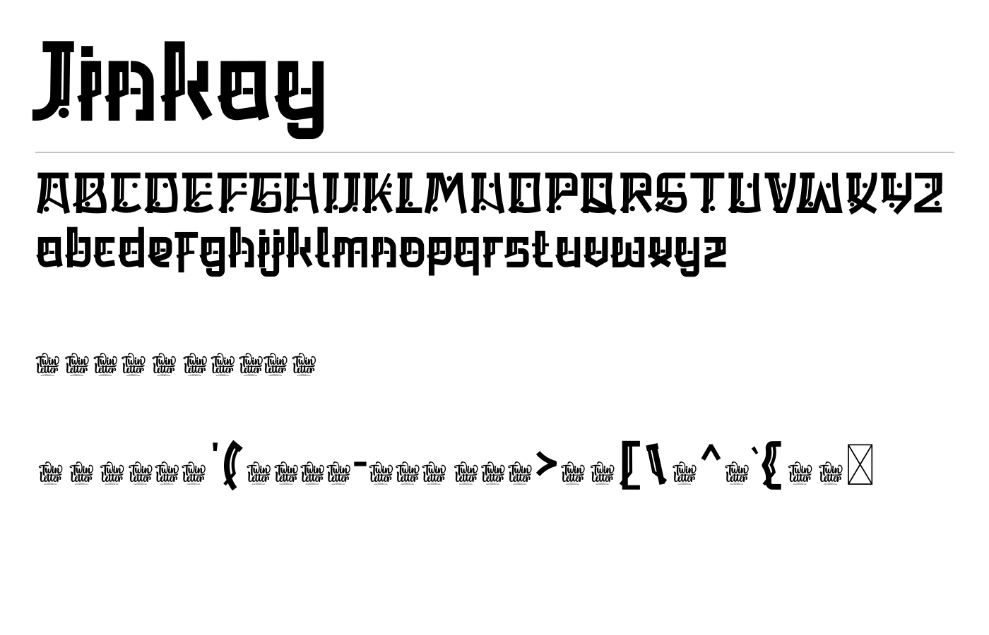 Jinkay Font preview