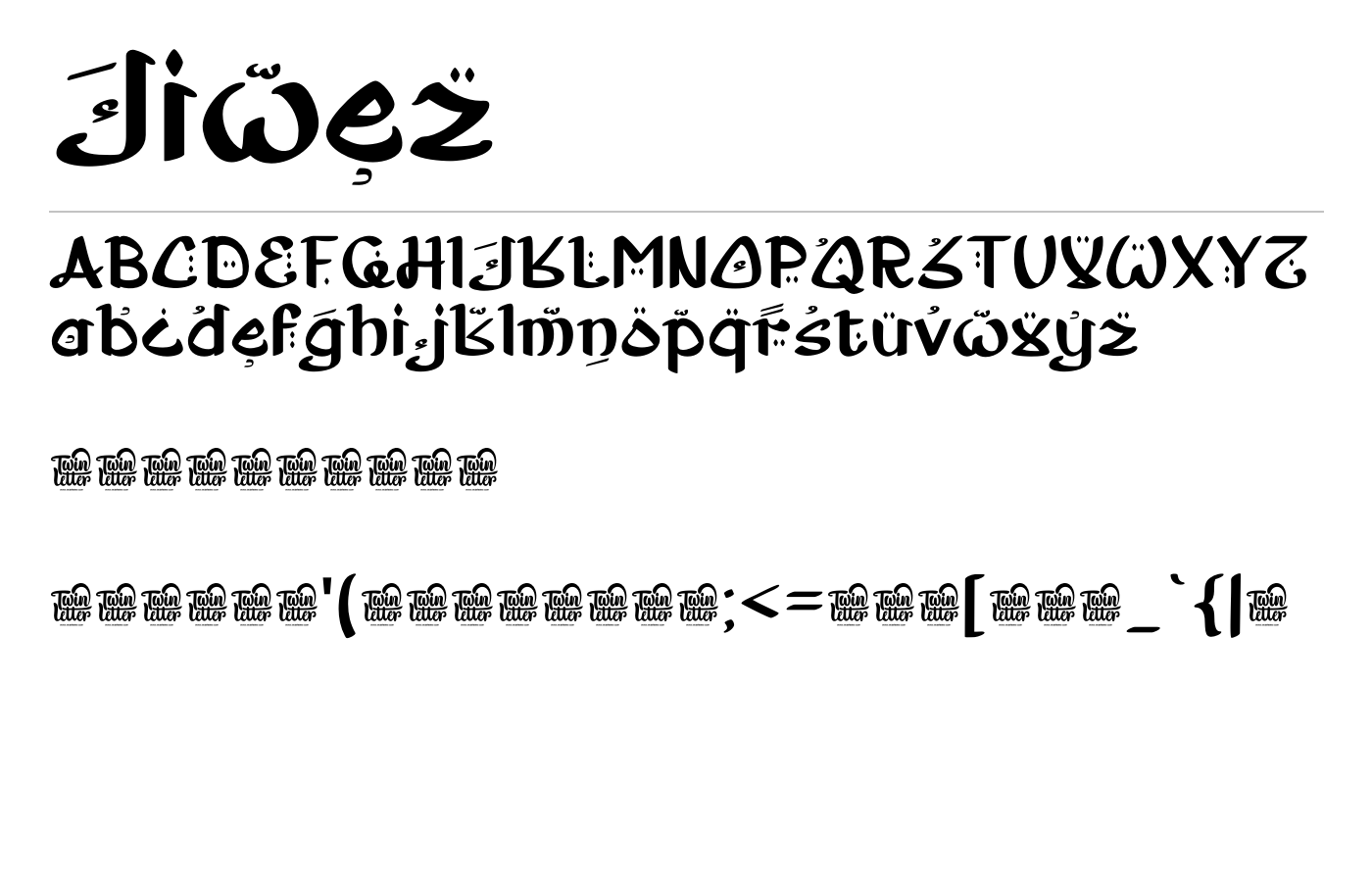 Jiwez Font preview