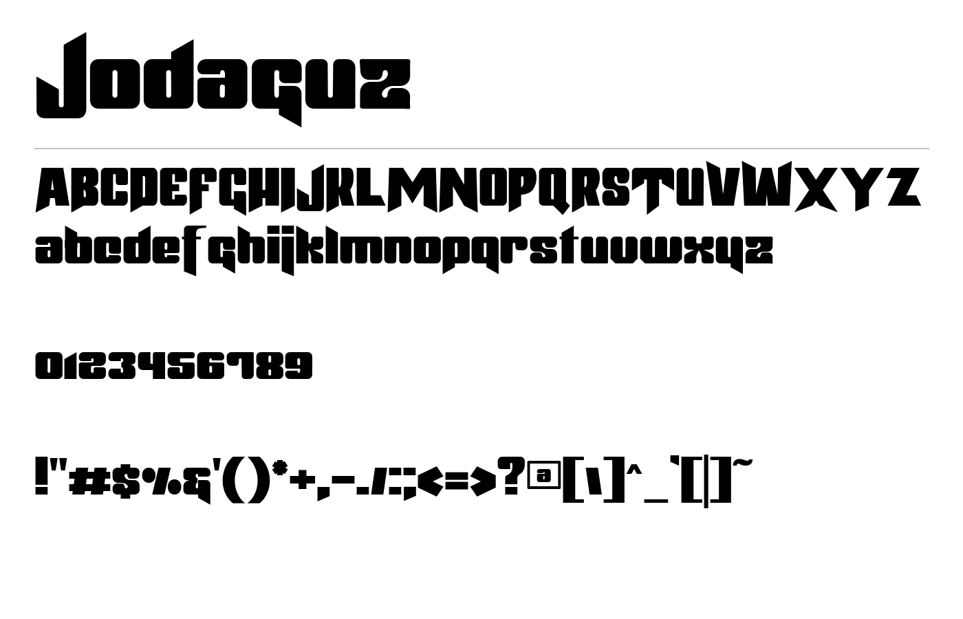 Jodaguz Font preview