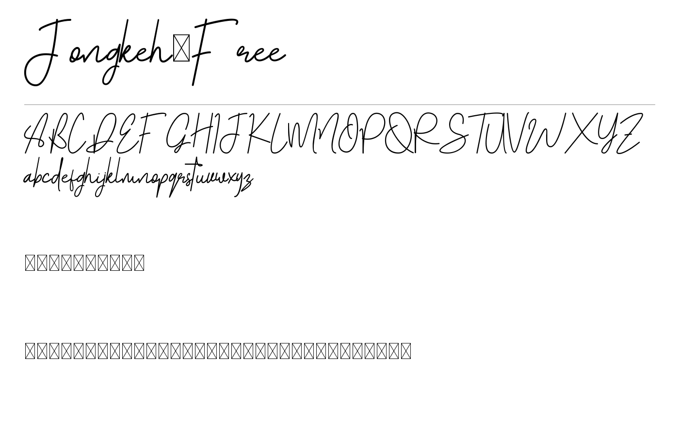 Jongkeh Font preview
