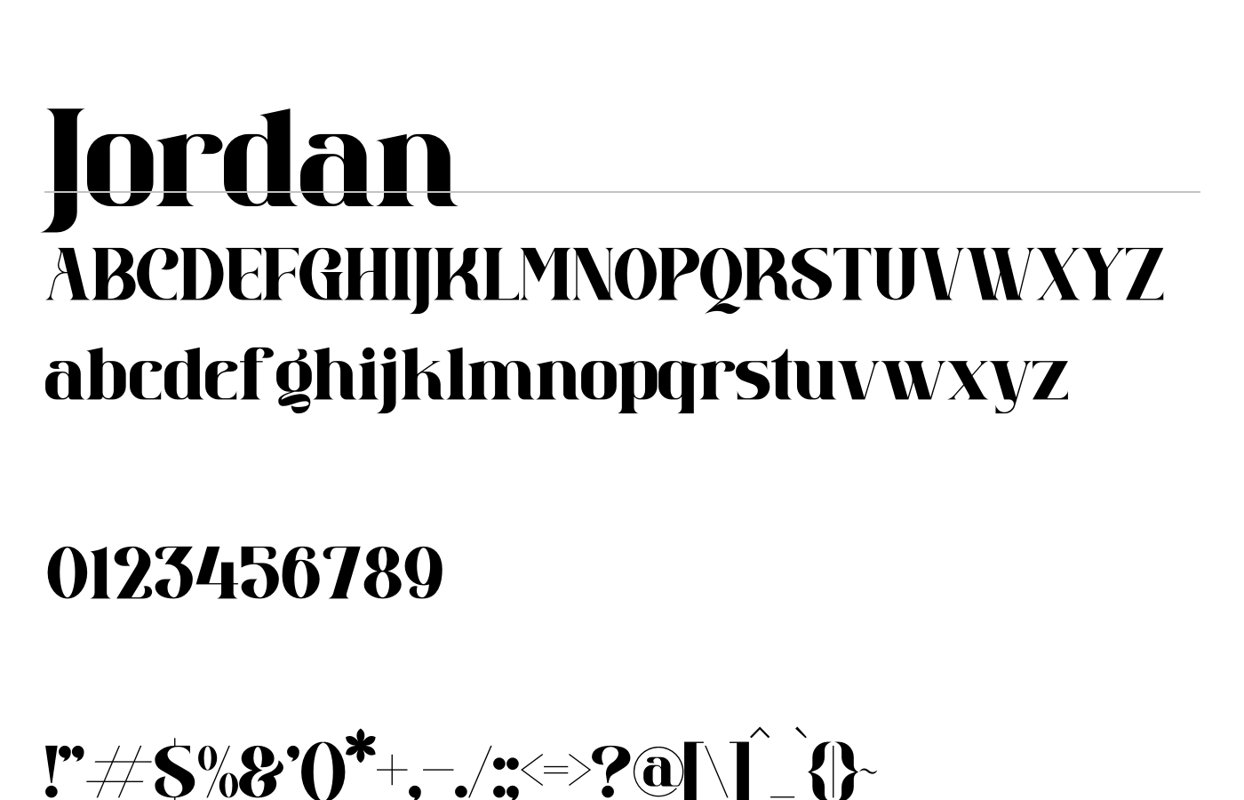 Jordan Font preview