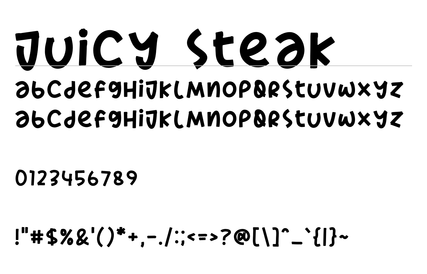 Juicy Steak Font preview