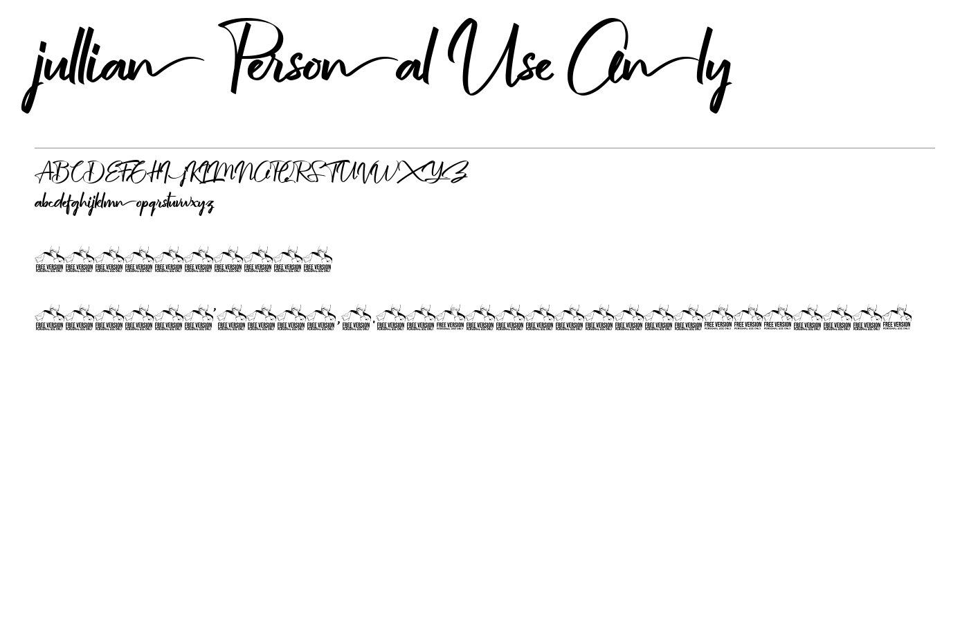 Jullian Script Font preview