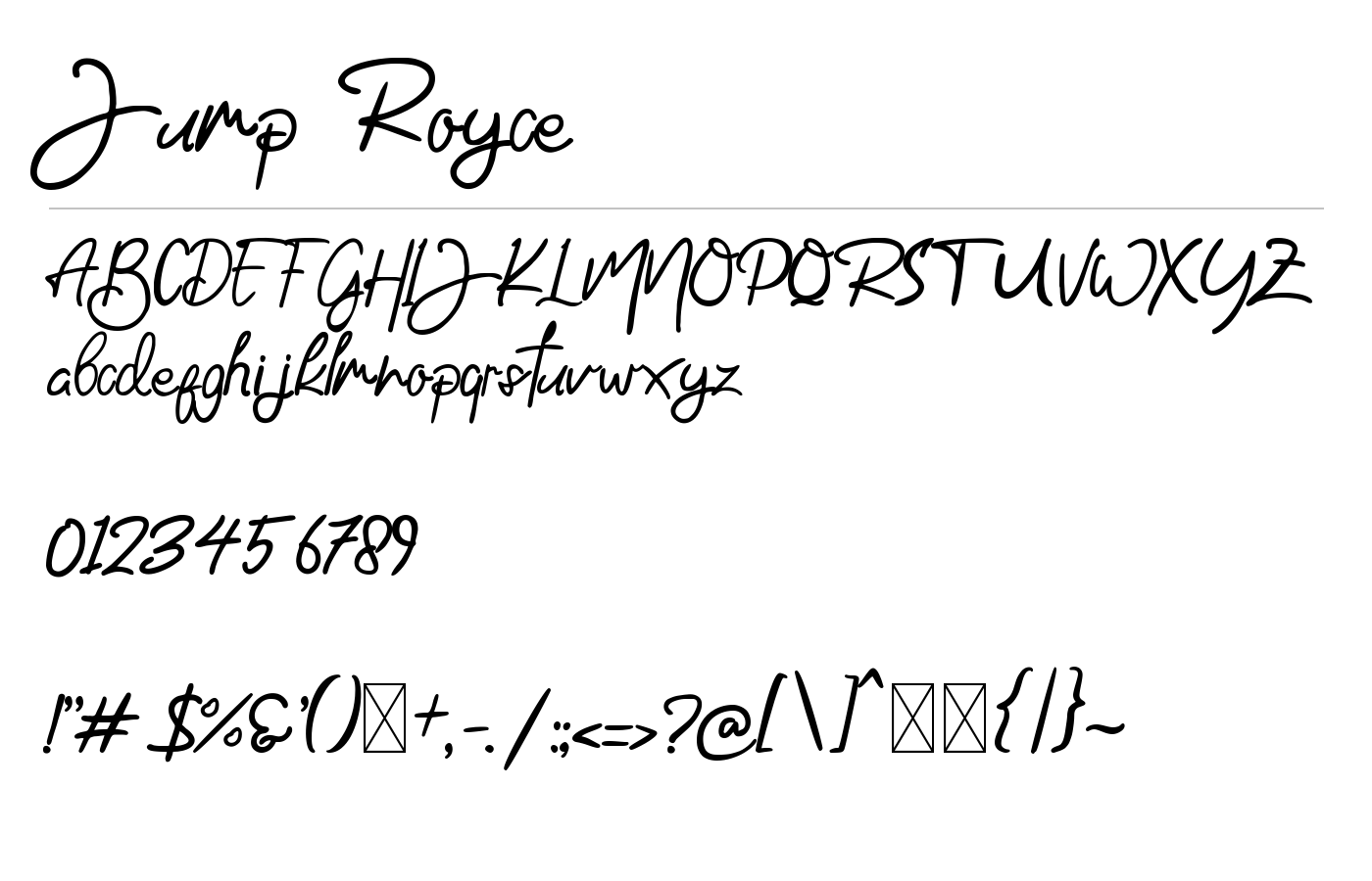 Jump Royce Font preview