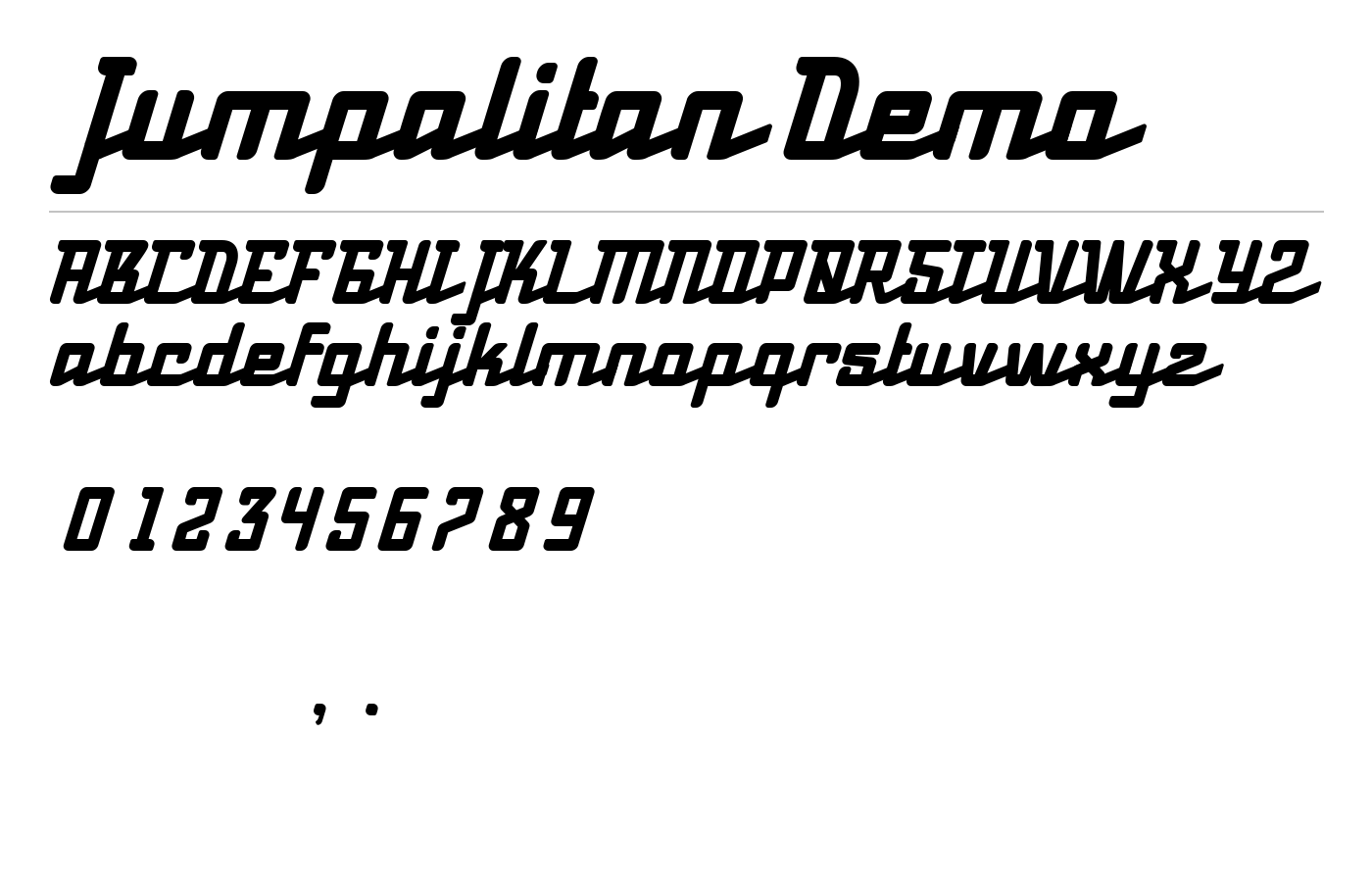 Jumpalitan Font preview