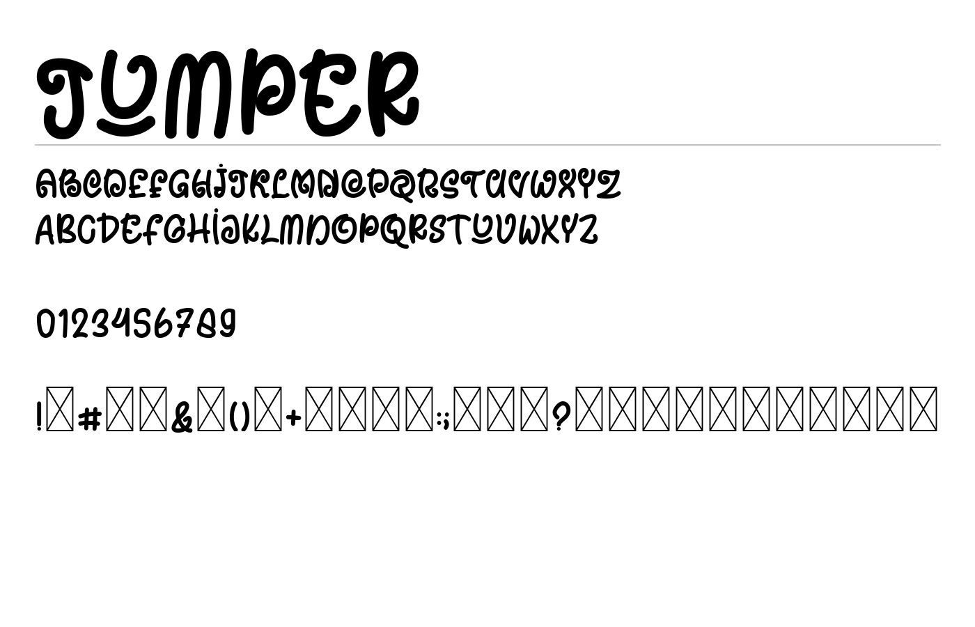 Jumper Font preview
