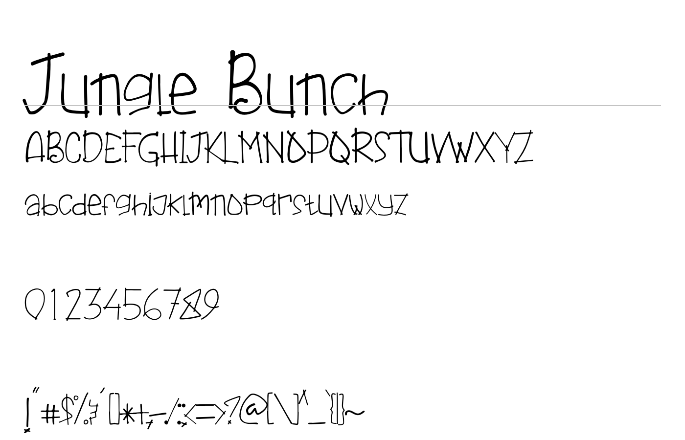 Jungle Bunch Font preview