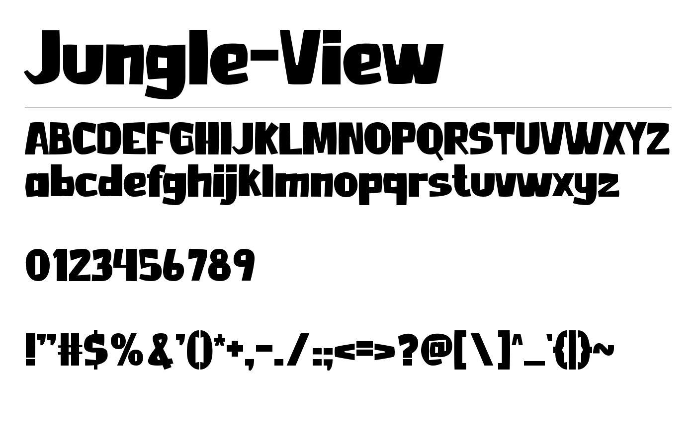 Jungle View Font preview