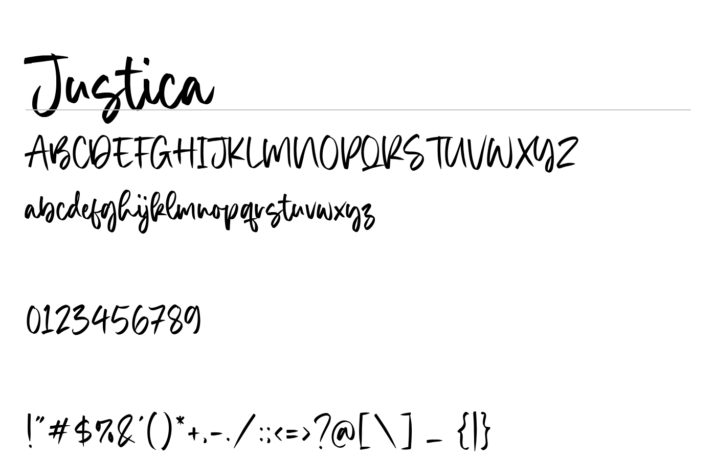 Justica Font preview