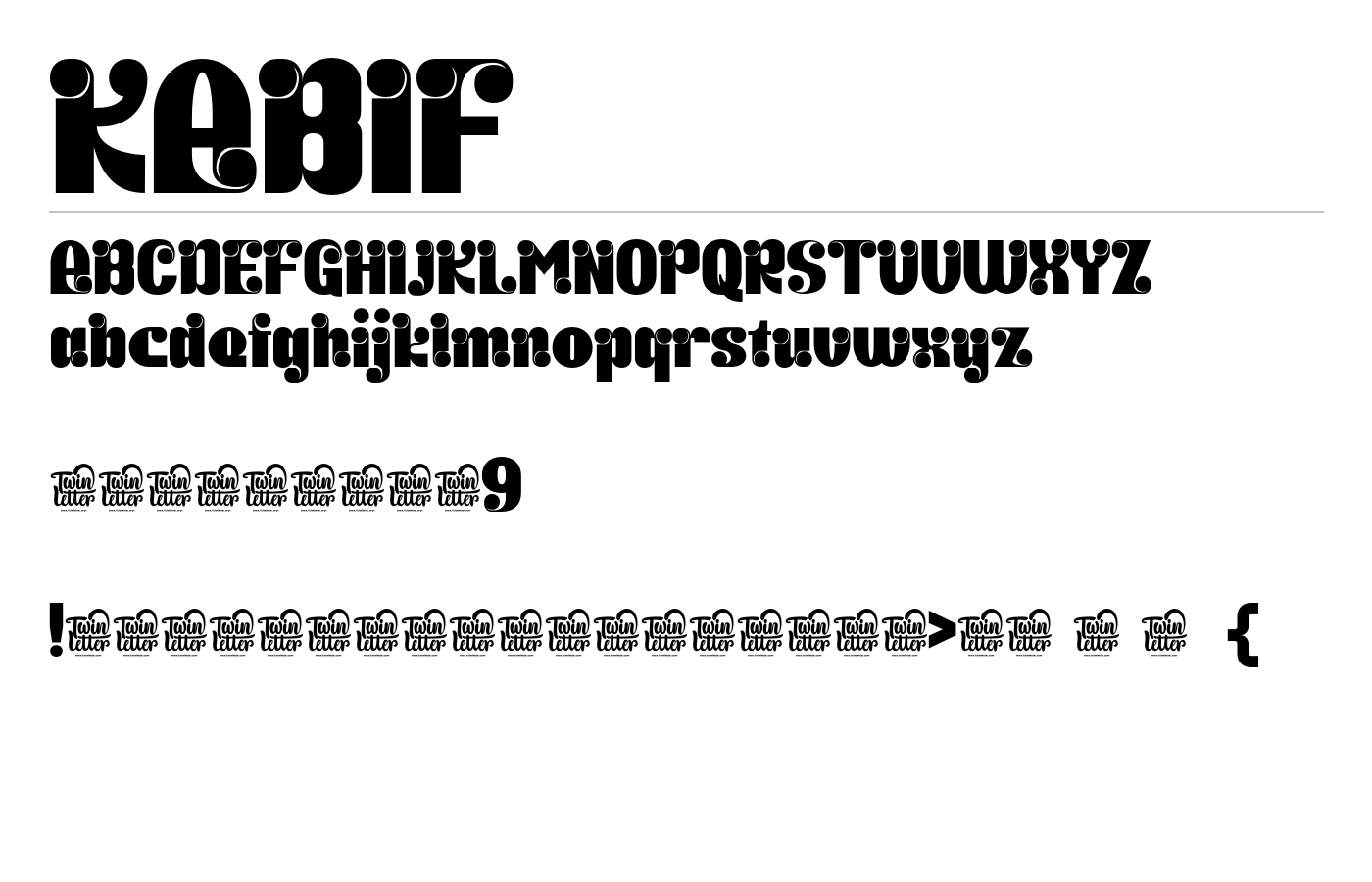 Kabif Font preview