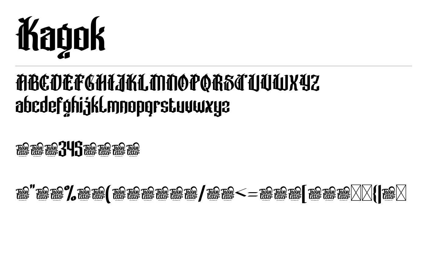 Kagok Font preview