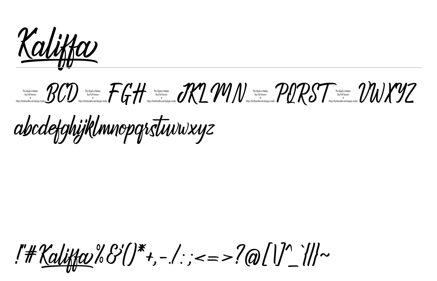 Kaliffa Font preview