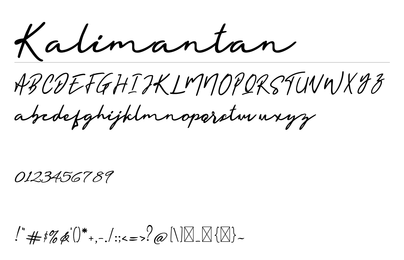 Kalimantan Font preview