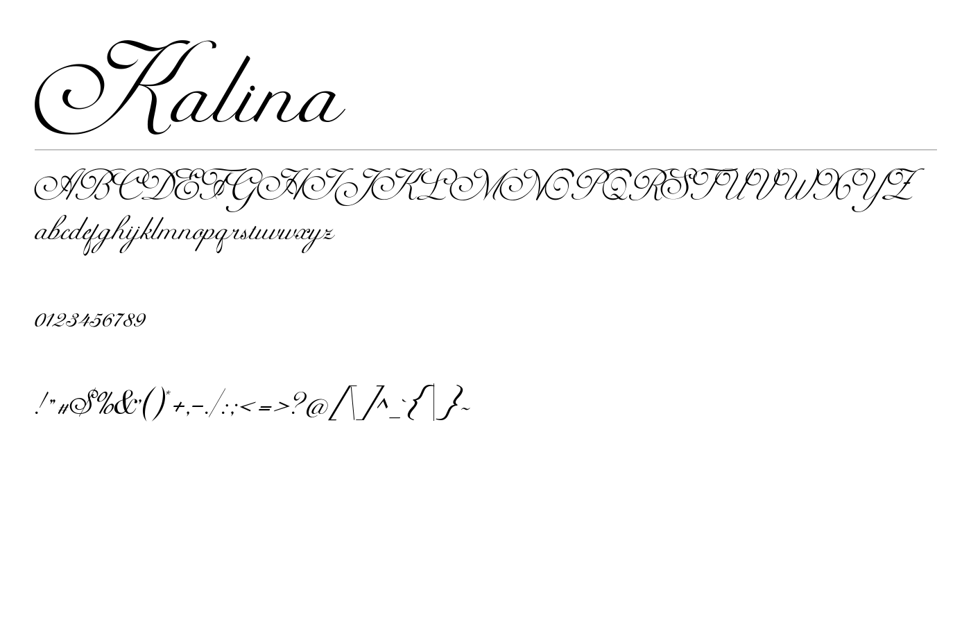 Kalina Font preview