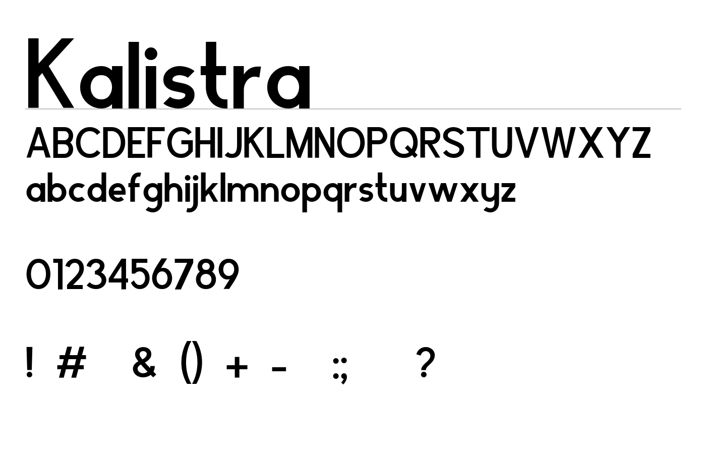 Kalistra Font preview