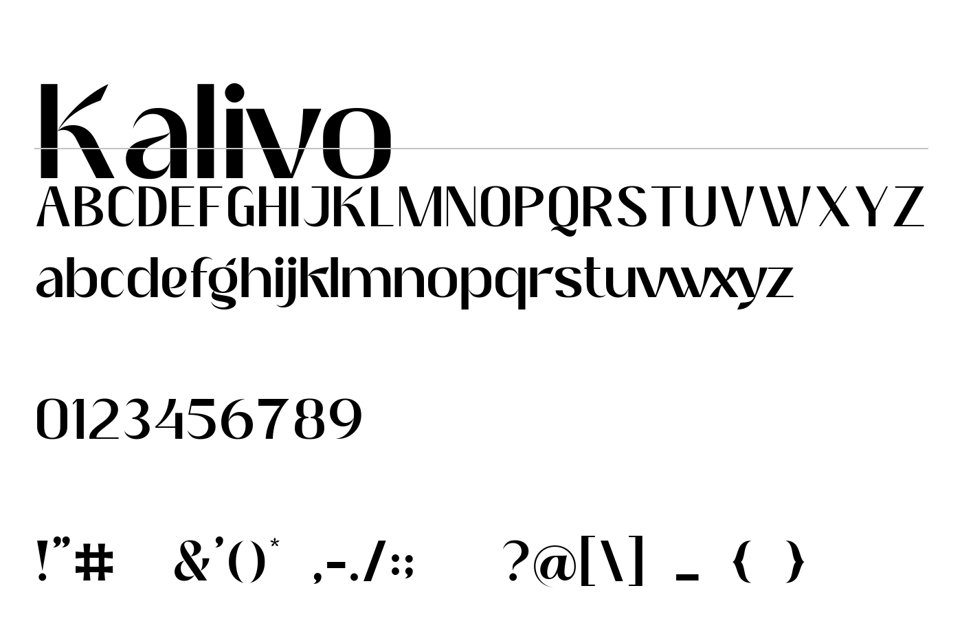 Kalivo Font preview