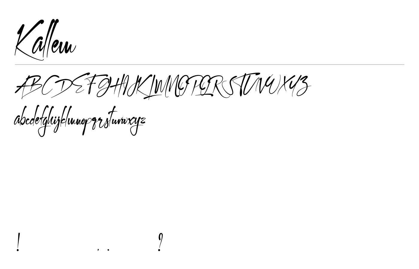 Kallem Script Font preview