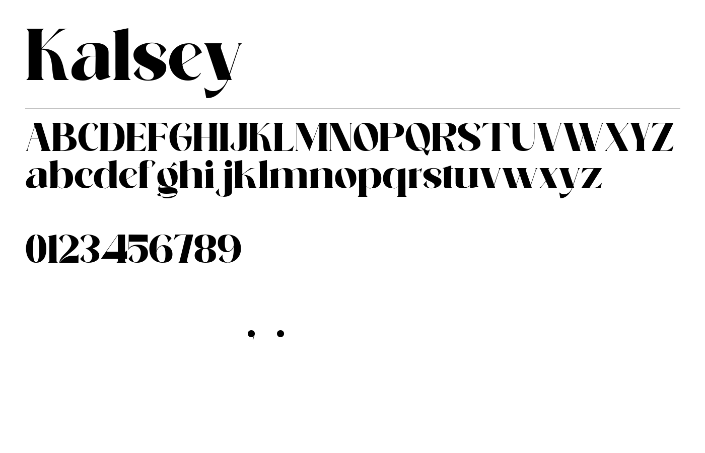 Kalsey Font preview
