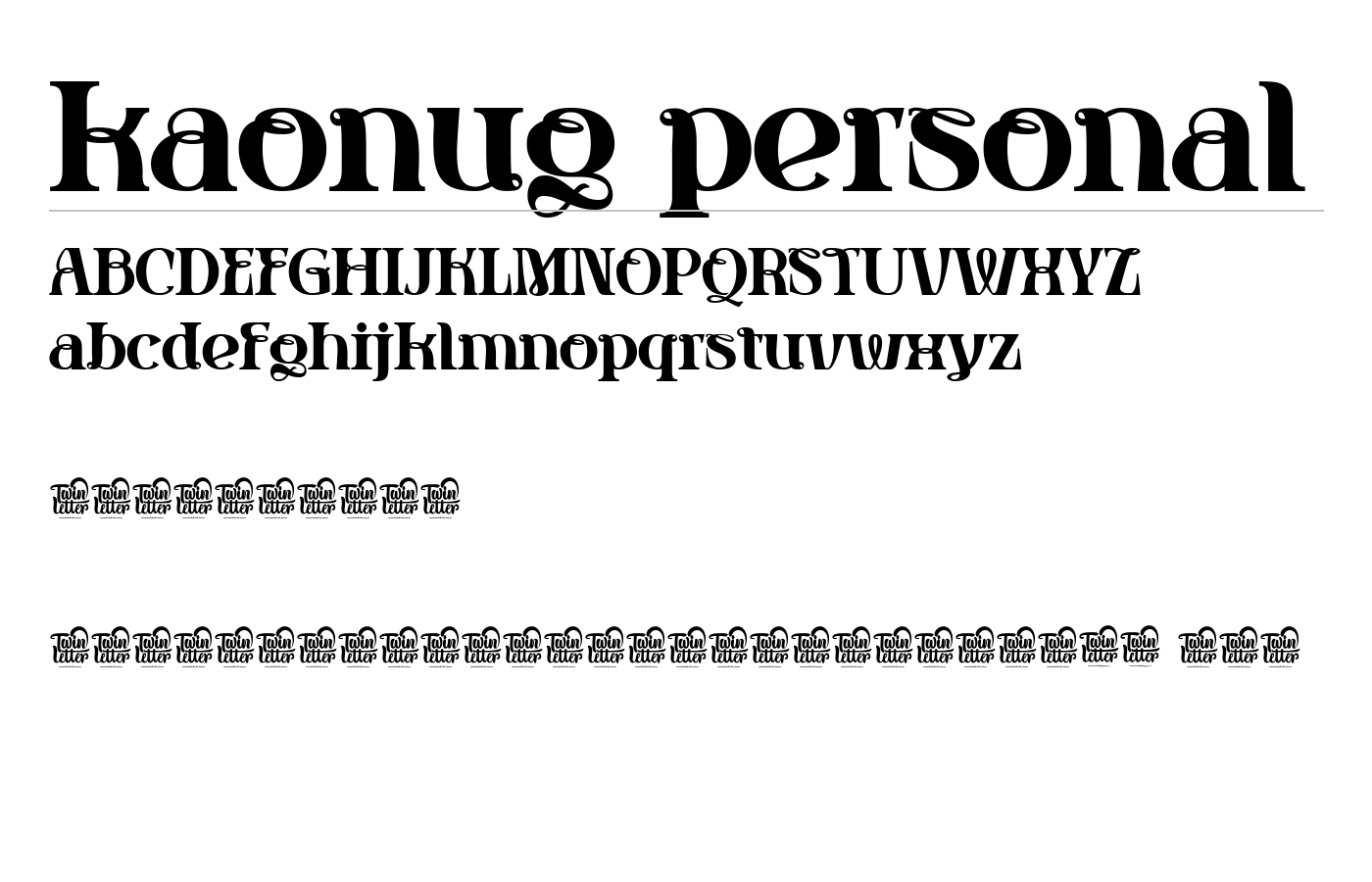 Kaonug Font preview