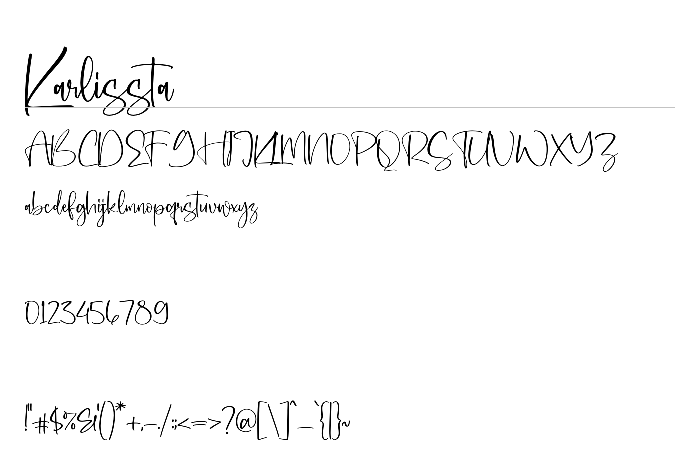Karlissta Font preview