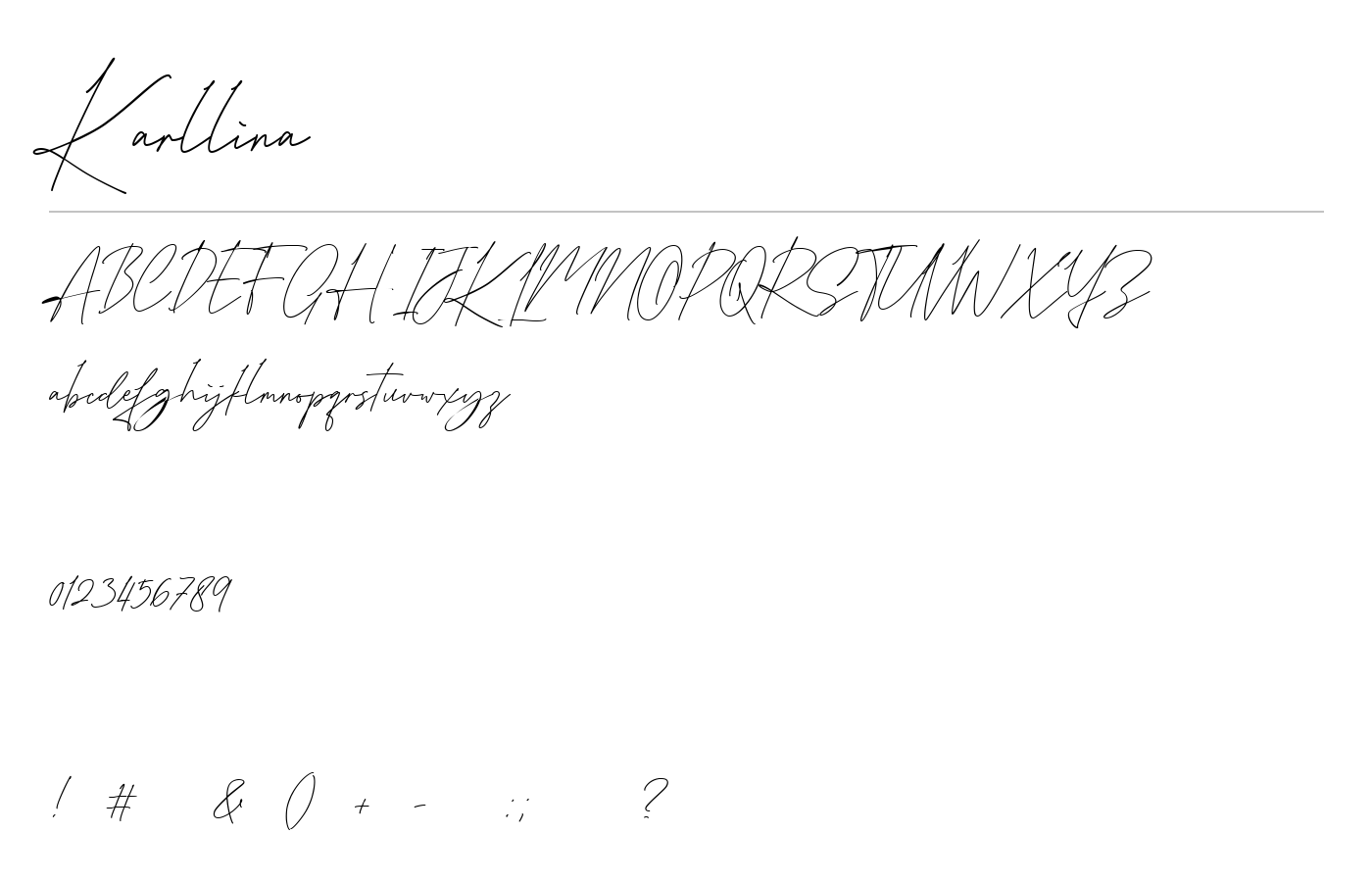 Karllina Font preview