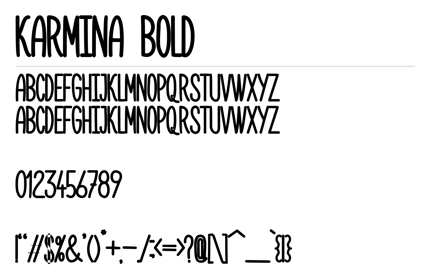 Karmina – Handwritten Font preview