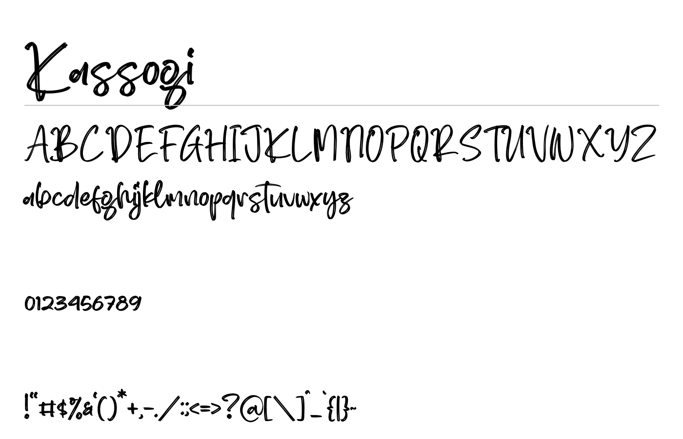 Kassogi Font preview