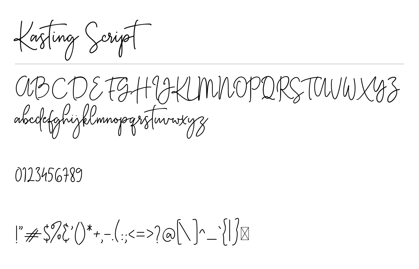 Kasting Script Signature preview