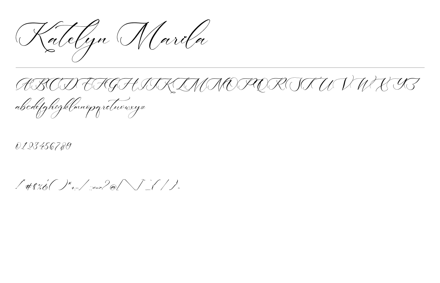 Katelyn Marila Font preview